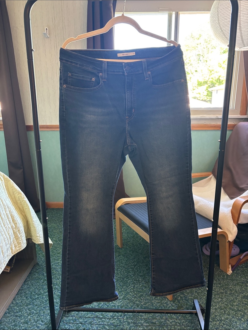 Levi's Women's Dark Blue Flare Jeans